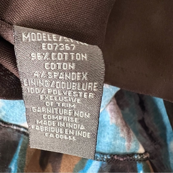 Addition Elle Brown & Blue Chevron Print Pencil Skirt Size 14 - Picture 8 of 8